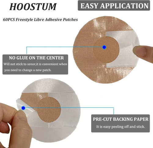 Vista 5 de Paquete de 60 fundas de sensor impermeables y resistentes al sudor para Libre 1/2/3/Pro, parches adhesivos para sensor de estilo libre, cinta