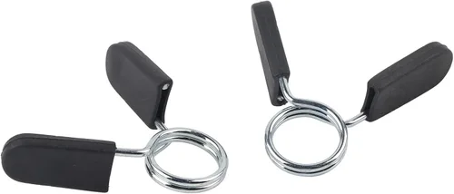 Vista 6 de Dioche Collares de clip de resorte de 1 pulgada, 2 abrazaderas de barra estándar para mango de mancuernas suave o barra de levantamiento de pesas
