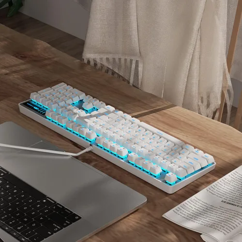 Vista 6 de MageGee Teclado Mecánico para Juegos, Teclado USB con Cable con Retroiluminación Ajustable, Nuevos Teclados Mecánicos Storm 100% Anti-ghosting