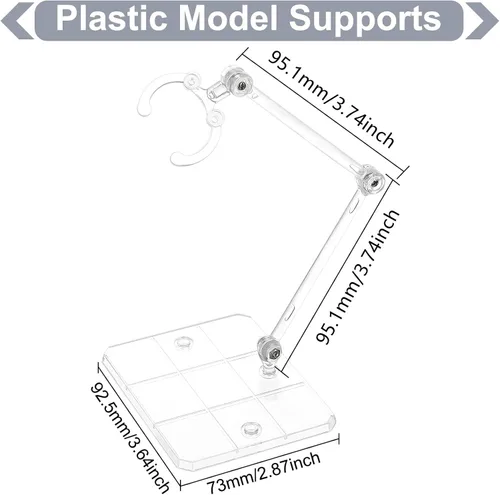 Vista 2 de FINGERINSPIRE 8 Pcs Action Figure Stand Assembly Action Figure Display Holder Base Doll Model Support Stand for 6 inch Action Figures or Effects