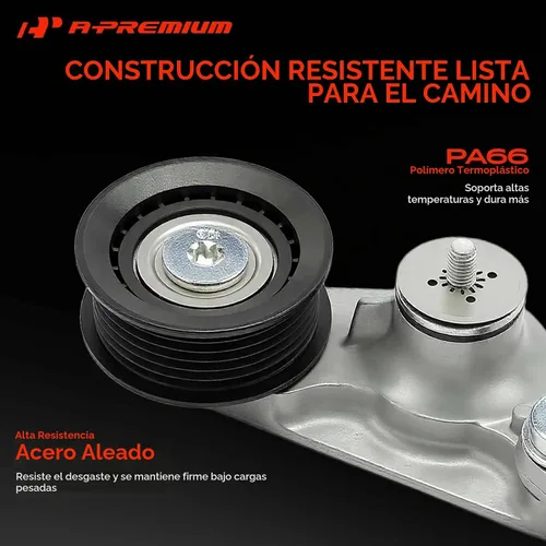 Vista 3 de A-Premium - Conjunto tensor de correa con polea compatible con Land Rover