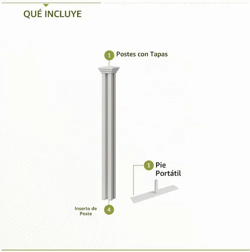 Vista 5 de Poste de acabado de valla de eventos independiente Zippity 38inH