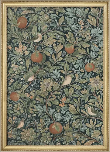 Vista 219 de MUDECOR Lienzo enmarcado prémium para pared, pinos nevados en bosque de invierno, ilustraciones modernas, arte contemporáneo, escénico, divertido