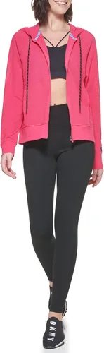 Vista 2 de DKNY Sudadera con capucha de malla Sprint con cremallera para mujer