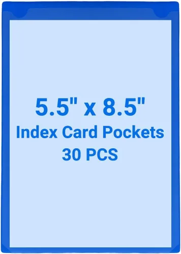 Vista 79 de 30 PCS Clear Self Adhesive Plastic Label Pockets, Top Loading Business & Library Index Card Holders, Peel and Stick Sleeves for Storage Bins, Totes