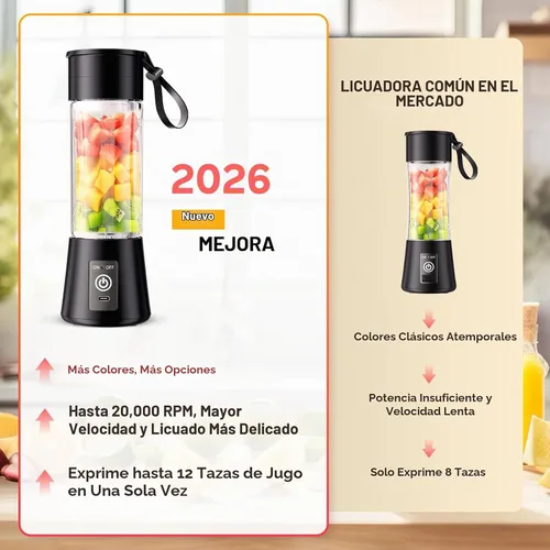 Vista 6 de 2026 Newly Upgraded Portable Smoothie Blender - Personal Travel Blender