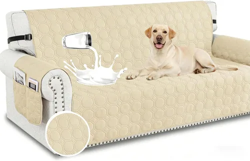 Vista 14 de XINEAGE - Funda 100% impermeable para silla y sofá para mascotas, funda antideslizante para sofá lavable, funda para silla con 1 cojín, protector