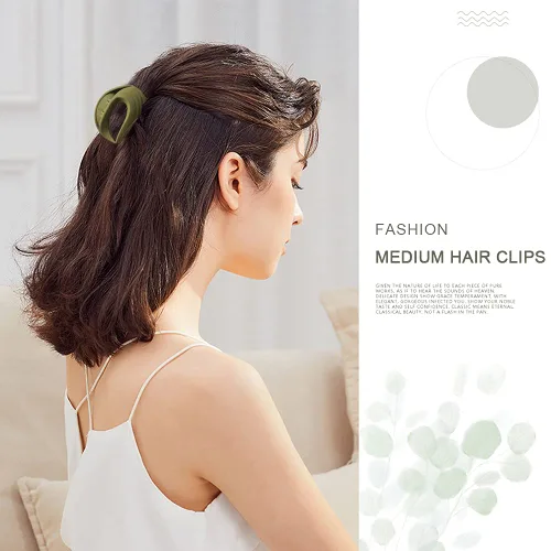 Vista 5 de Pinzas para cabello fino, mediano y grueso, pinzas de mandíbula de flores mate fuertes de 2.6 pulgadas para mujeres, niñas y niños, abrazaderas