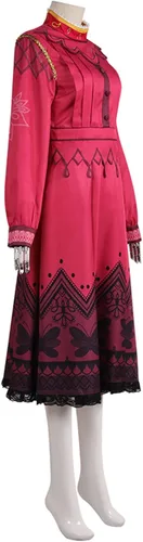 Vista 2 de Disfraz de Alma Madrigal para mujer vestido largo de uniforme recto vestido de cosplay de Abuela Mirabel ropa de Halloween
