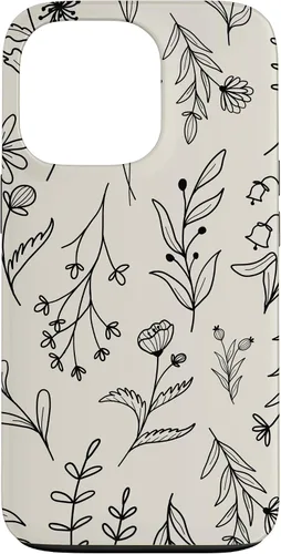 Vista 10 de Sand Beige Wildflower Floral Pattern Case for iPhone 16