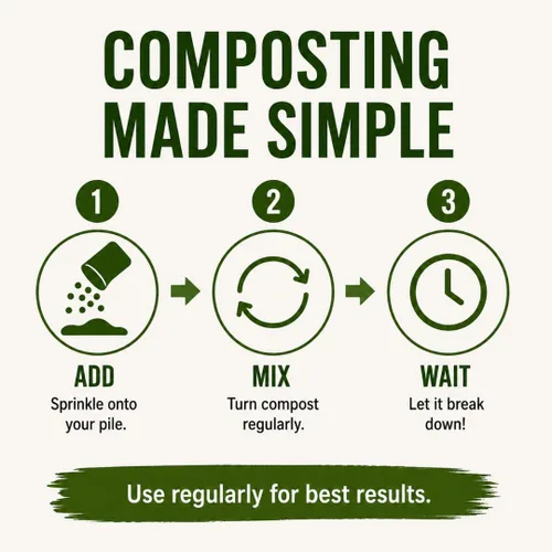 Vista 7 de Dr. Connie's Compost Plus – 100X Concentrado Starter & Accelerator Activador de microbios naturales para contenedores, vasos y pilas Aditivo