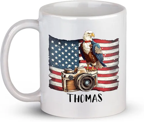 Vista 18 de Taza de café personalizada con nombre, taza de regalo personalizada para amantes de la fotografía, amigos, familia, taza de té blanca de 11 o 15