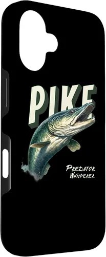 Vista 3 de iPhone 16 Northern Pike Whisperer Fishing Enthusiasts Angler Fishermen Case