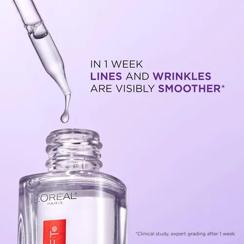 Vista 5 de L'Oreal Paris Revitalift - Suero facial de ácido hialurónico puro 1.5% + suero nocturno de retinol puro al 0.3%, 1 kit