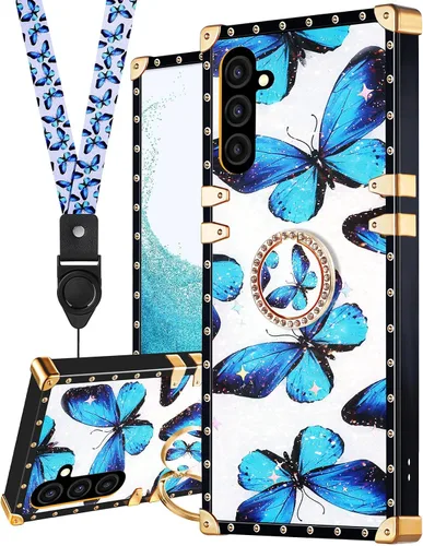 Vista 16 de Loheckle Funda para Samsung Galaxy Note 9 para mujer, diseño con soporte de anillo y cordón, elegante funda de lujo de abejas para Samsung Note 9 6.4