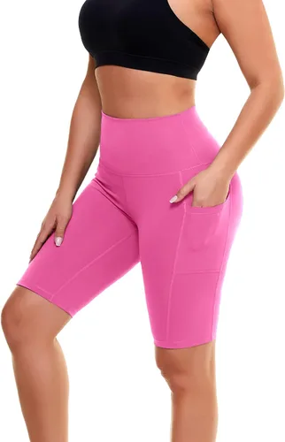 Vista 61 de Biker Shorts for Women with Pockets - 8"/5"/3" Booty Black Spandex Shorts Verde militar