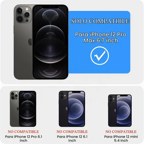 Vista 2 de Pepmune - Funda para iPhone 12 Pro Max con marco ondulado y estructura rígida, color mate claro, cubierta trasera unisex, compatible con Magsafe
