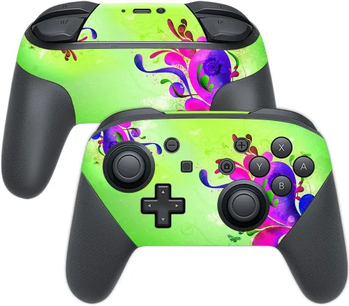 Vista 17 de MightySkins Skin compatible con Nintendo Switch Pro Controller - Negro abstracto Funda protectora de vinilo duradera y única Fácil de aplicar