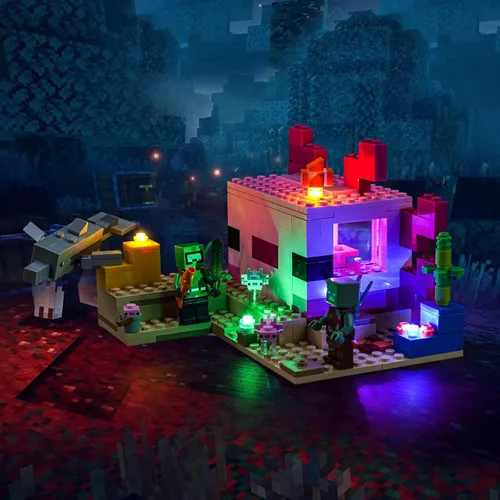 Vista 5 de BrickBling Kit de luces compatible con Lego The Axolotl House 21247, iluminación LED creativa