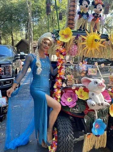 Vista 2 de Disfraz de princesa Elsa de Halloween para mujer, disfraz de princesa de Elsa