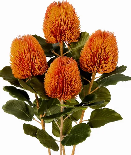 Vista 8 de GnFlus 4 ramos de flores rojas artificiales de 22 pulgadas para madres Borgoña