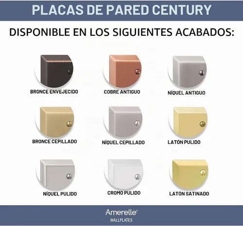 Vista 3 de Amerelle 163RDB Century - Placa de pared, 1 basculante, acero, bronce envejecido, paquete de 1