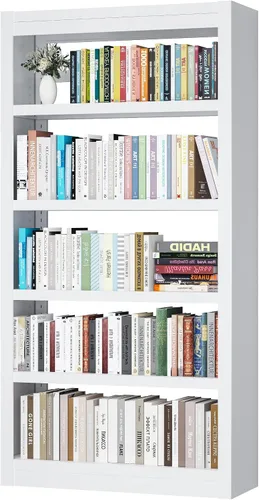Vista 13 de VASAAOSD Estantería negra, estantería de metal alto ajustable de 55 pulgadas, organizador de almacenamiento de juguetes de 5 niveles con dispositivo