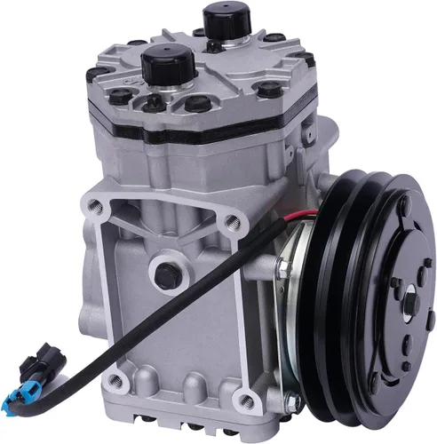 Vista 8 de Compresor de CA apto para Freightliner 1998-1997, para Kenworth, 2000-1996, para Peterbilt 2000-1996, reemplazo del compresor de aire acondicionado