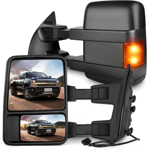 Vista 11 de SCITOO Reemplazo de vidrio para espejo lateral Compatible con Ford F-250 F-350 F-450 F-550 Super Duty 1999-2016 y Ford Excursion 2000-2005, vidrio