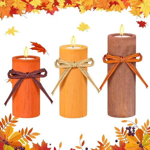 Vista 7 de MTLEE 4 piezas de decoración del día de San Patricio, portavelas de madera, velas de trébol, centro de mesa, decoración para el día de San Patricio