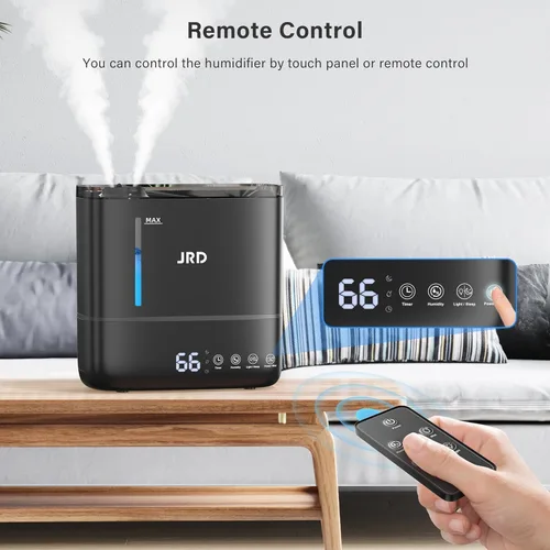 Vista 8 de JRD Humidificadores para dormitorio, humidificador ultrasónico 4L para habitación grande, llenado superior de niebla fría, funcionamiento de 40