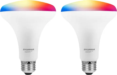 Vista 9 de SYLVANIA (75760) - Bombilla LED inteligente con malla Bluetooth, ajuste de un solo toque, equivalente a A19 60 W, E26, RGBW a todo color y blanco