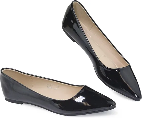 Vista 2 de Bella Marie Angie - Zapatos planos clásicos de ballet con punta puntiaguda para mujer