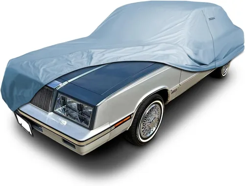 Vista 60 de iCarCover Funda de automóvil personalizada Premium para Chrysler Imperial 1957-1975, resistente, impermeable, para todo tipo de clima, lluvia Negro