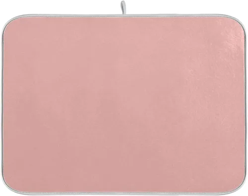 Vista 16 de Tapete de secado de platos pequeño beige XL para platos, accesorios de cocina, mostrador de microfibra, escurridor de platos, resistente al calor