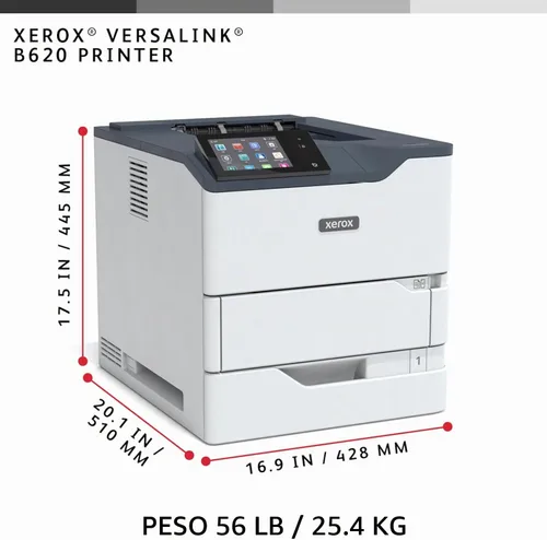 Vista 2 de Xerox VersaLink B620DN Color blanco y negro impresora láser