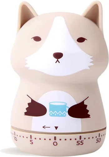 Vista 11 de kingsea Temporizador mecánico de cocina de animales lindos para niños, temporizador de cuerda de 60 minutos para cocinar, leer, estudio, decoración