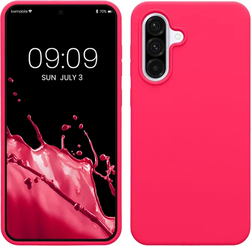 Vista 144 de kwmobile Funda Compatible con Samsung Galaxy A14 5G - Funda de teléfono de TPU y silicona con acabado suave - Verde Lima