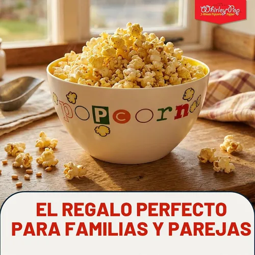 Vista 5 de Popcorn Fun Time Bowl – Tazón de plástico para palomitas de maíz de 6 cuartos con impresión colorida – Plato de aperitivos de noche de cine
