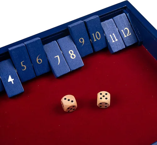 Vista 4 de STERLING Juego de 12 números de madera con diseño de tapa y superficie enrollable de fieltro, color azul