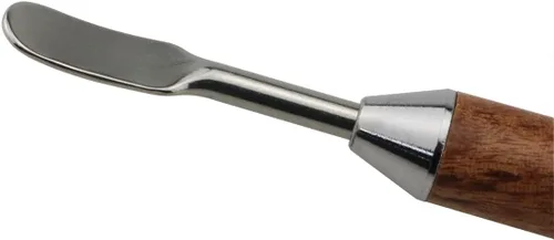 Vista 4 de Pluma artística de café de acero inoxidable para café con puntada de lujo, herramienta de barista, aguja de café con mango de madera, aguja de café