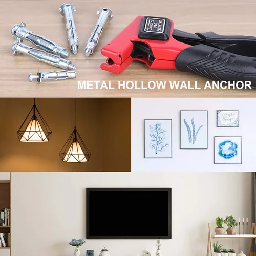 Vista 3 de Molly - Tornillos para paneles de yeso para pared de yeso, anclajes huecos de pared Paick de metal resistente y kit de tornillos para paredes
