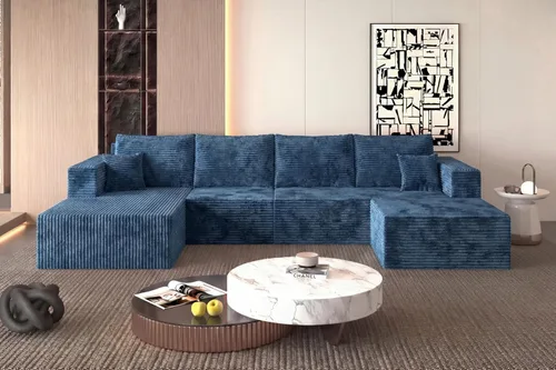 Vista 54 de Sofá otomano modular de pana de 28 pulgadas sin hueso, sofá otomano seccional para sala de estar, color beige