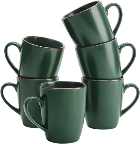 Vista 12 de famiware Venus - Tazas de café para 4, juego de tazas de 12 onzas, taza para beber con asa para café, té, cacao, leche, carbón