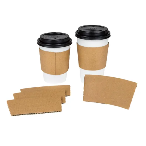 Vista 4 de Karat C5300 (Kraft) Fundas tradicionales para tazas de 10 oz. - 24 oz., Kraft (Paquete de 1000)