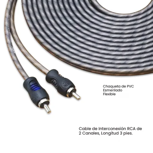 Vista 5 de RECOIL Cable de audio RCA de 2 canales RCI23 de 3 pies con reducción