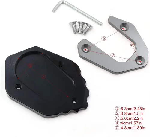 Vista 3 de SCUUBE Para BMW F 850 GS F850GS F750GS F850 GS 2018-2022 Soporte lateral de pie de motocicleta Almohadilla de extensión de soporte CNC Placa