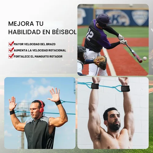 Vista 7 de Baseball Softball Resistance Training Bands, Arm Strength, Pitching and Conditioning Equipment for Kids
