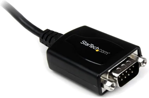 Vista 2 de StarTech Cable adaptador USB a RS232 Serial DB9 de 1 pie con retención de puerto COM – Adaptador USB A a DB9 de hasta 920 kpbs Serial, TAA