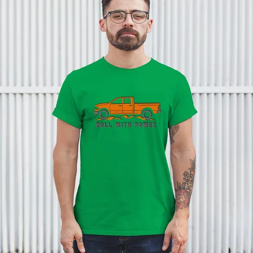 Vista 63 de Tee Hunt Camisetas gráficas y camisetas sin mangas para hombre Roll with Power Pickup Truck